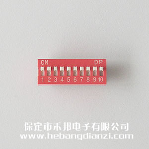 10P拨码开关 平拨