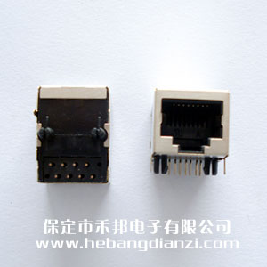 RJ45网口(kǒu)座(卧式) 前屏蔽脚